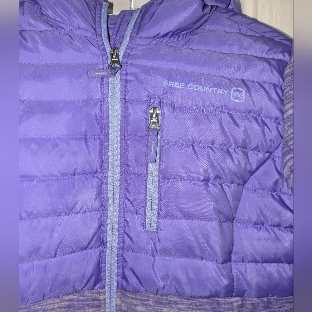 Free Country Girl Purple Winter Coat GUC Size Girl's L (14)
